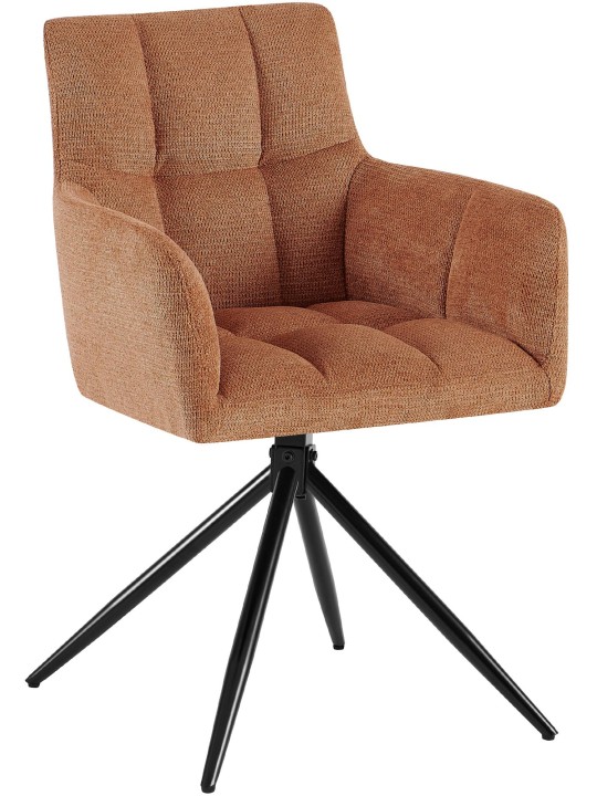 Cadeira da sala de jantar tecido Jonah, laranja