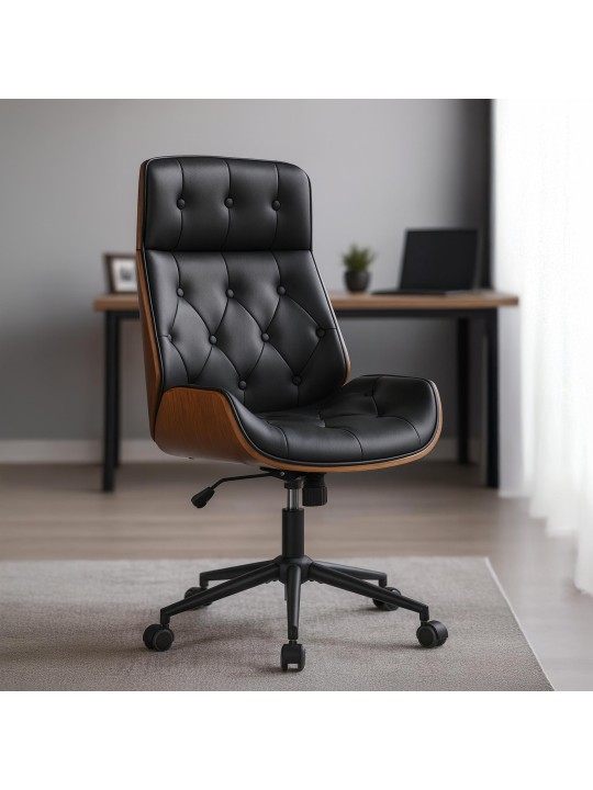 Cadeira de escritório Martil nogueira/, preto