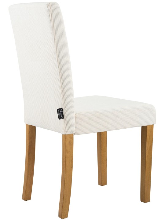 Cadeira da sala de jantar Ina Cord luz antiga, creme