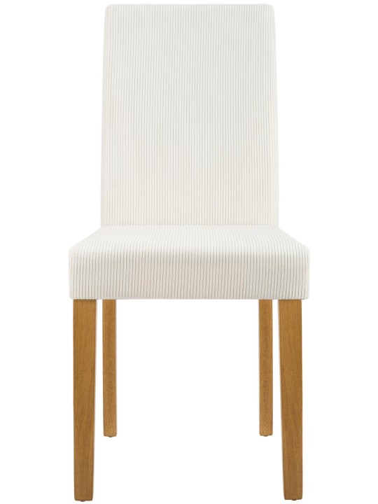 Cadeira da sala de jantar Ina Cord luz antiga, creme