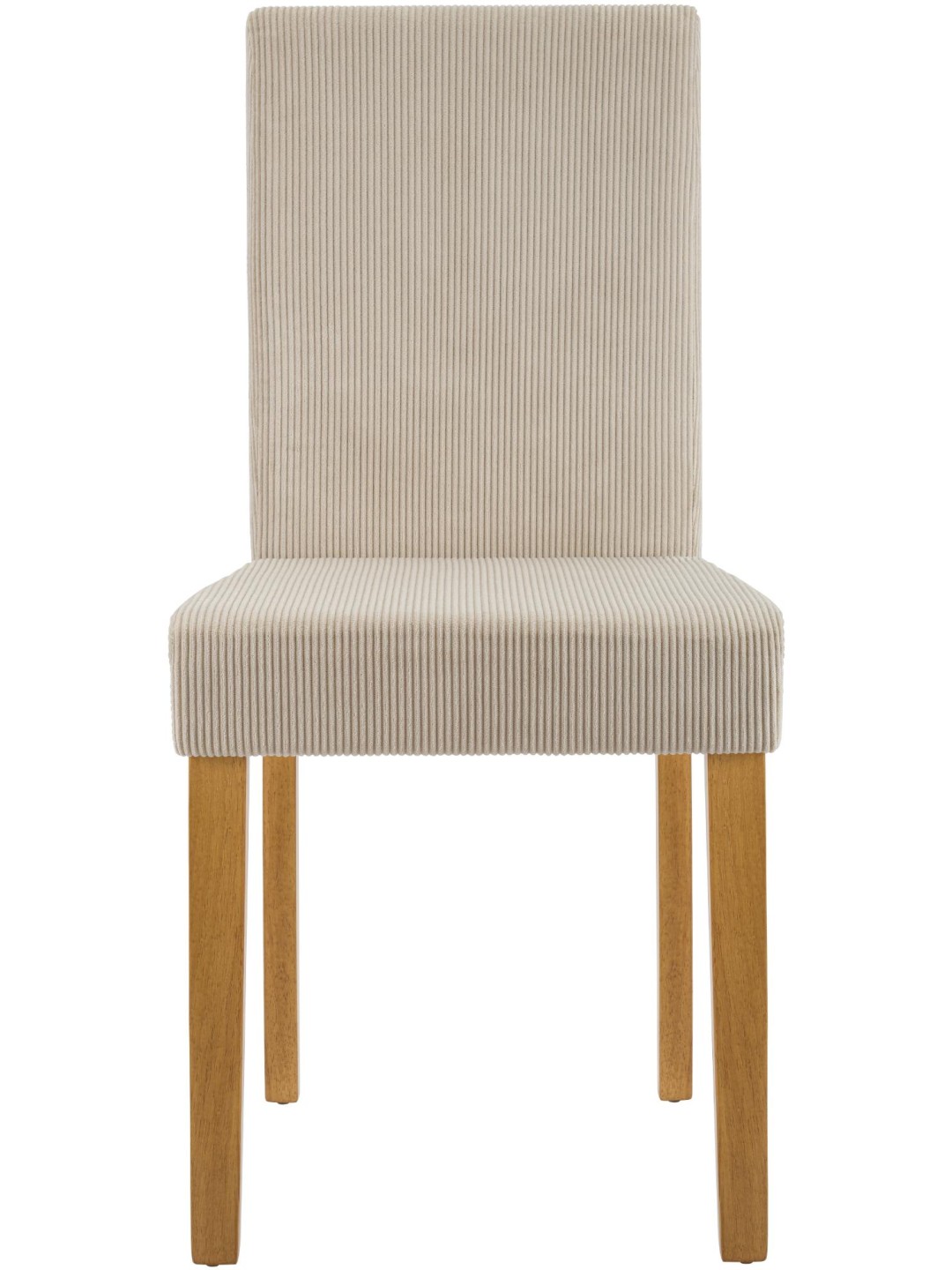 Conjunto de 2 cadeiras para sala de jantar Ina Cord luz antiga, castanho claro