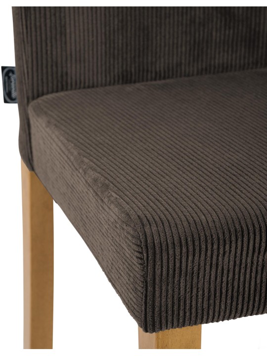 Conjunto de 2 cadeiras para sala de jantar Ina Cord luz antiga, castanho Conjunto de 2 cadeiras para sala de jantar Ina Cord luz antiga, castanho