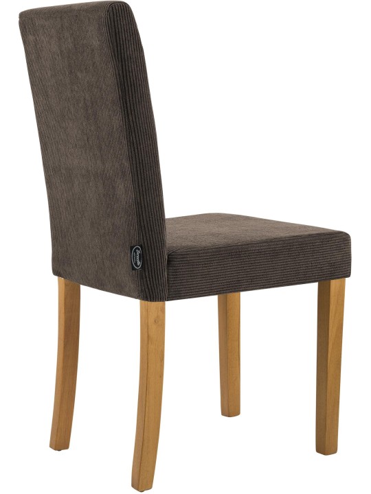 Conjunto de 2 cadeiras para sala de jantar Ina Cord luz antiga, castanho Conjunto de 2 cadeiras para sala de jantar Ina Cord luz antiga, castanho