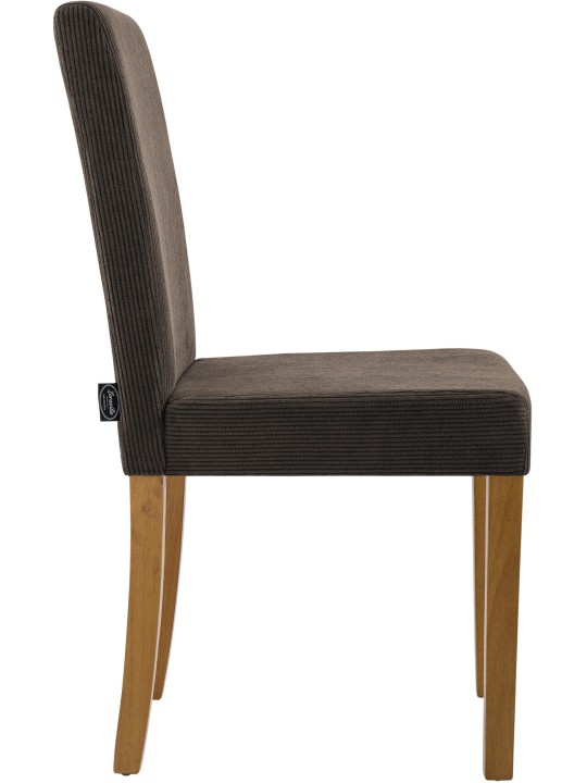 Conjunto de 2 cadeiras para sala de jantar Ina Cord luz antiga, castanho Conjunto de 2 cadeiras para sala de jantar Ina Cord luz antiga, castanho