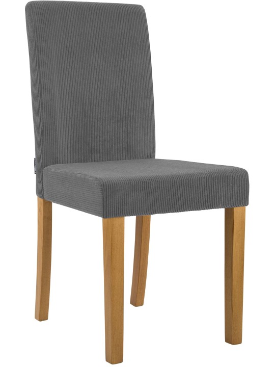 Cadeira da sala de jantar Ina Cord luz antiga, cinza