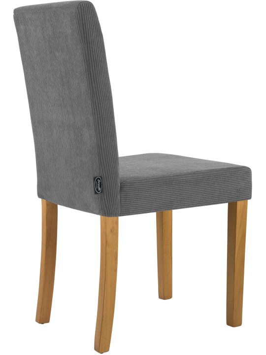 Cadeira da sala de jantar Ina Cord luz antiga, cinza