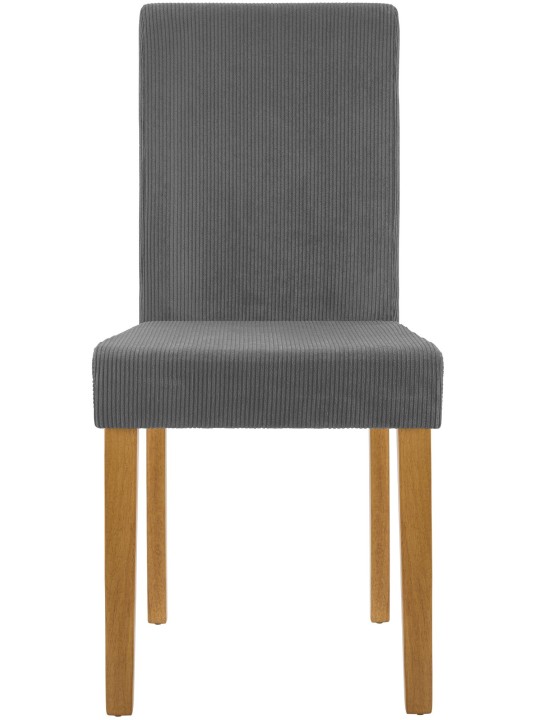 Cadeira da sala de jantar Ina Cord luz antiga, cinza