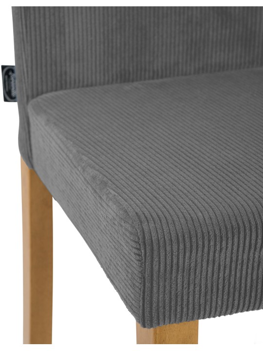 Cadeira da sala de jantar Ina Cord luz antiga, cinza