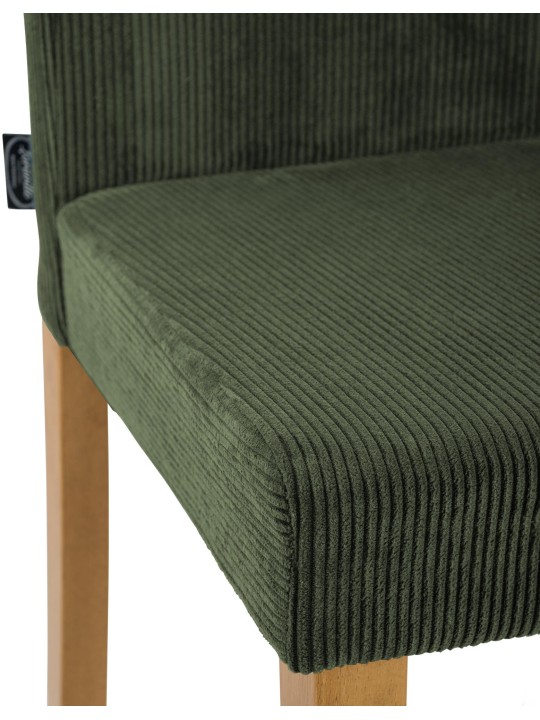 Cadeira da sala de jantar Ina Cord luz antiga, verde