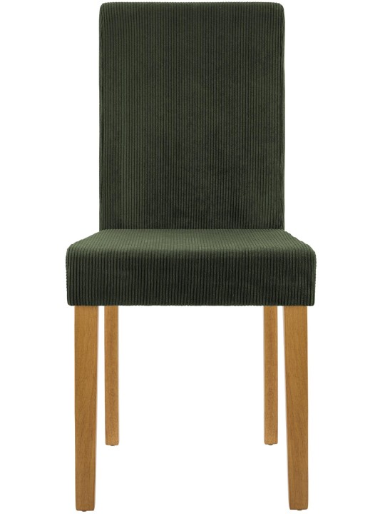 Cadeira da sala de jantar Ina Cord luz antiga, verde