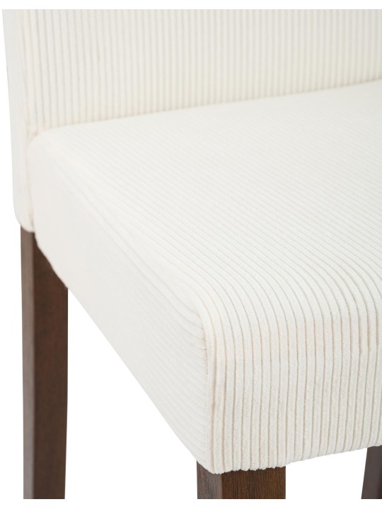 Cadeira da sala de jantar Ina Cord antigo escuro, creme