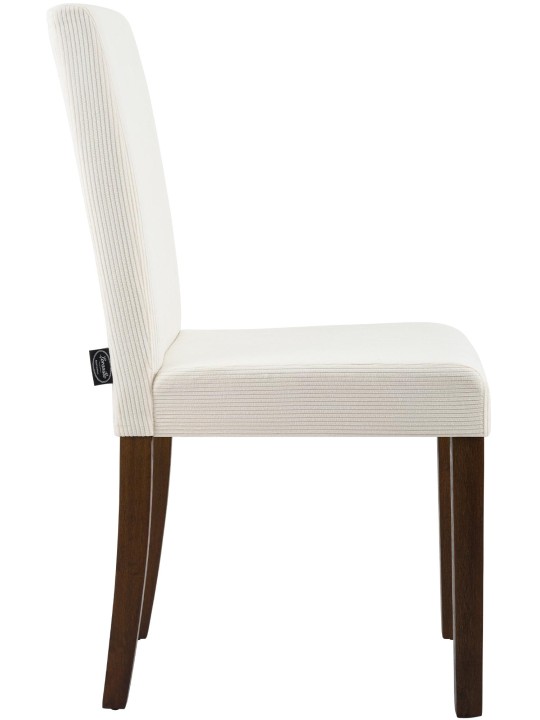 Cadeira da sala de jantar Ina Cord antigo escuro, creme