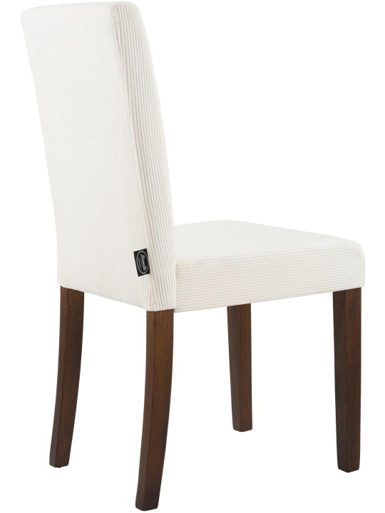 Cadeira da sala de jantar Ina Cord antigo escuro, creme