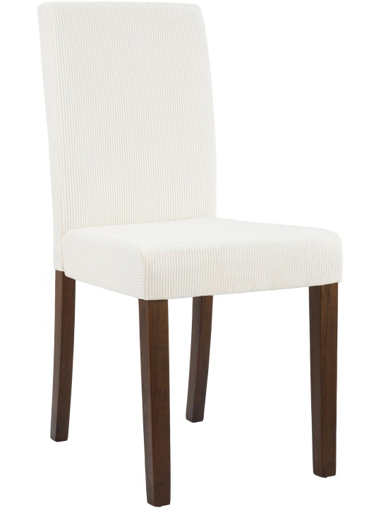 Cadeira da sala de jantar Ina Cord antigo escuro, creme