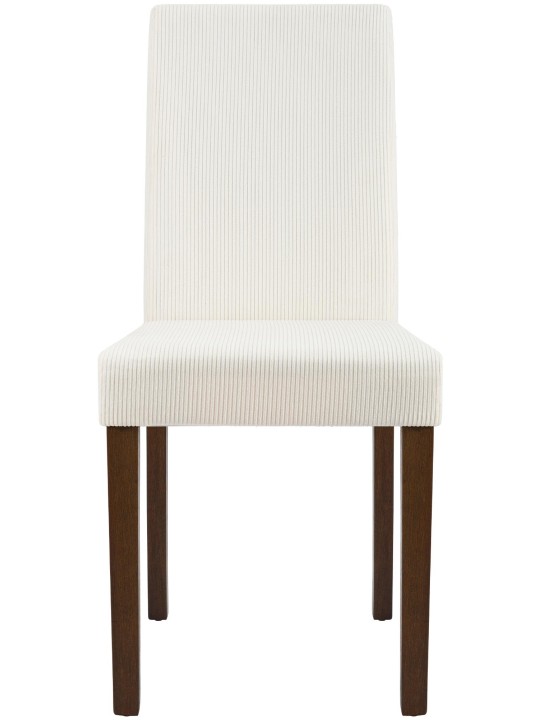 Cadeira da sala de jantar Ina Cord antigo escuro, creme