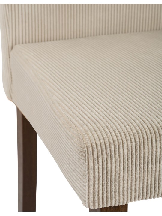 Cadeira da sala de jantar Ina Cord antigo escuro, castanho claro