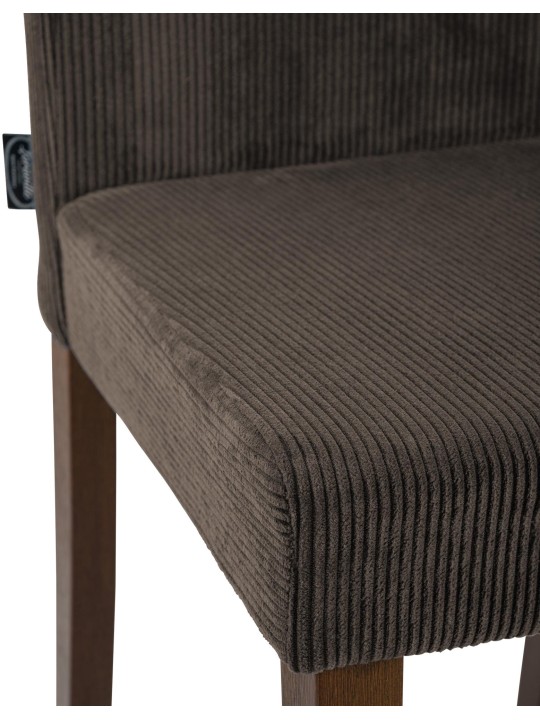 Cadeira da sala de jantar Ina Cord antigo escuro, castanho