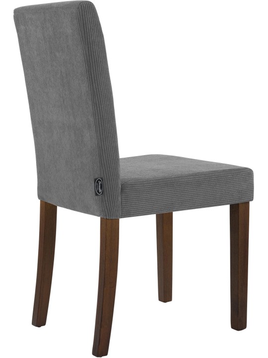 Cadeira da sala de jantar Ina Cord antigo escuro, cinza