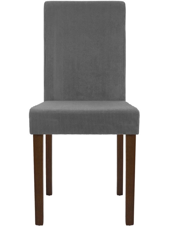 Cadeira da sala de jantar Ina Cord antigo escuro, cinza