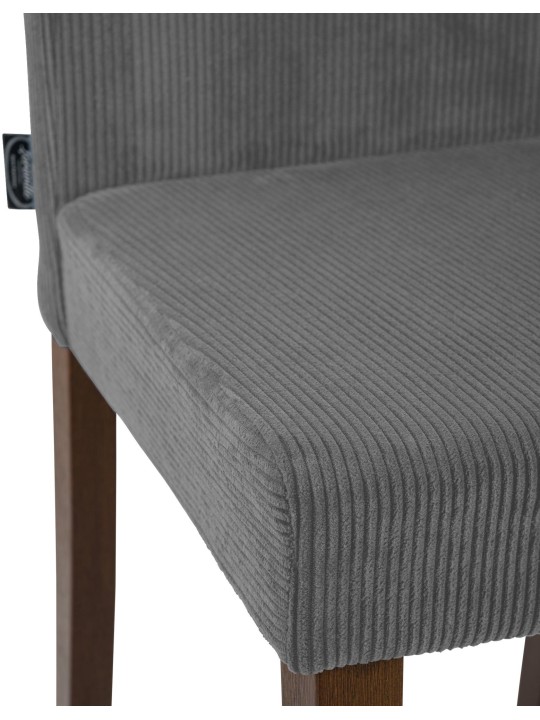 Cadeira da sala de jantar Ina Cord antigo escuro, cinza