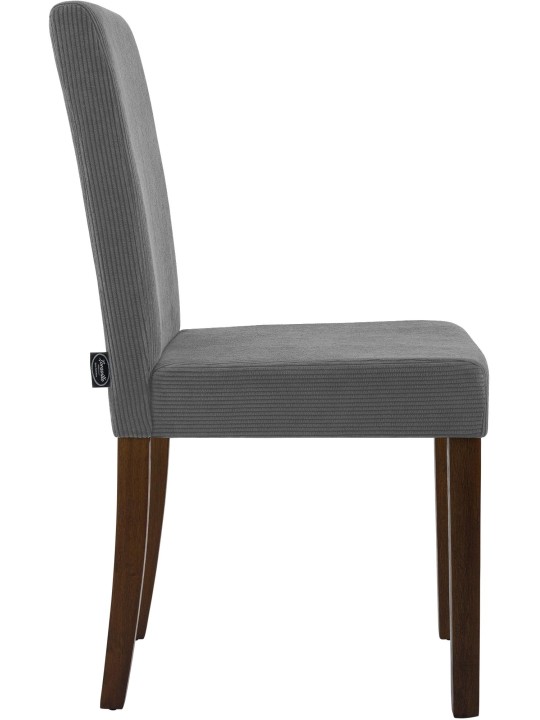 Cadeira da sala de jantar Ina Cord antigo escuro, cinza