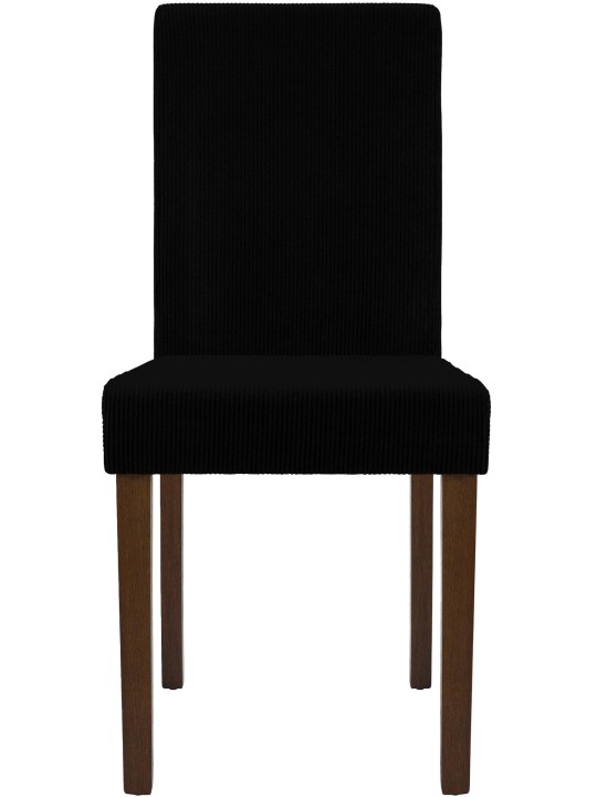 Cadeira da sala de jantar Ina Cord antigo escuro, preto