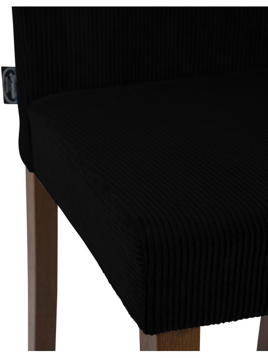 Cadeira da sala de jantar Ina Cord antigo escuro, preto