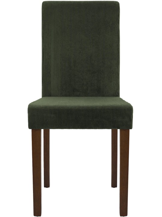 Cadeira da sala de jantar Ina Cord antigo escuro, verde