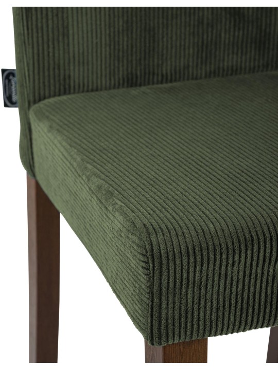 Cadeira da sala de jantar Ina Cord antigo escuro, verde