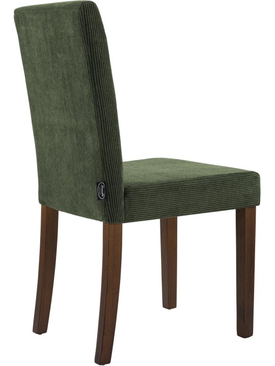 Cadeira da sala de jantar Ina Cord antigo escuro, verde