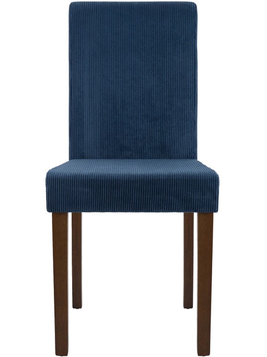 Cadeira da sala de jantar Ina Cord antigo escuro, azul