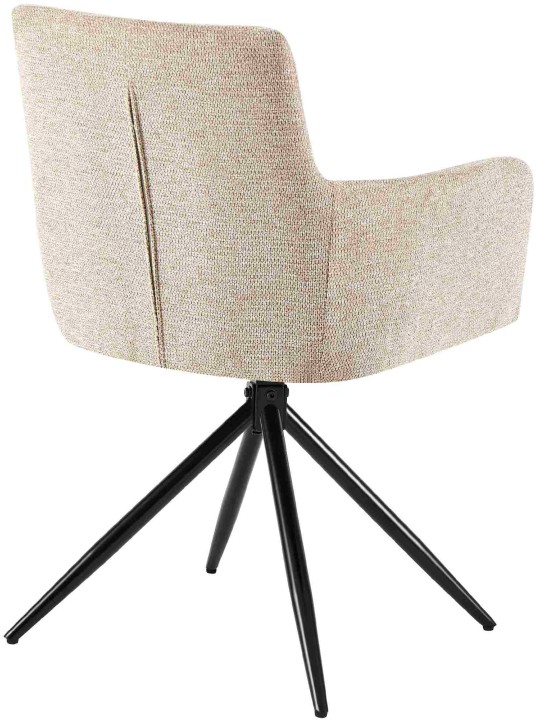 Conjunto de 2 cadeiras de jantar Jonah em tecido, castanho claro