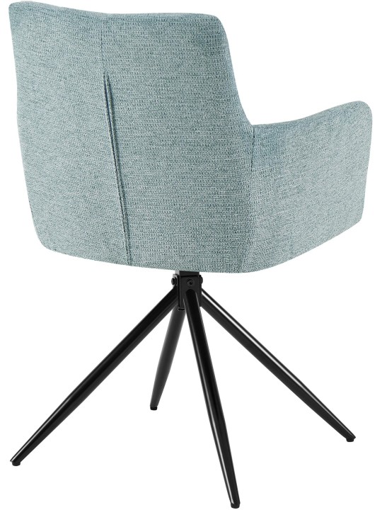 Conjunto de 2 cadeiras de jantar Jonah em tecido, turquesa