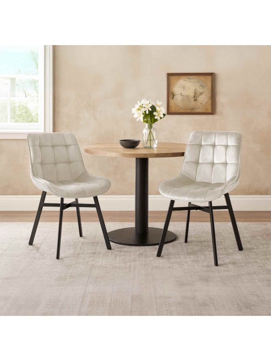 Cadeira Colby veludo, creme Cadeira Colby veludo, creme