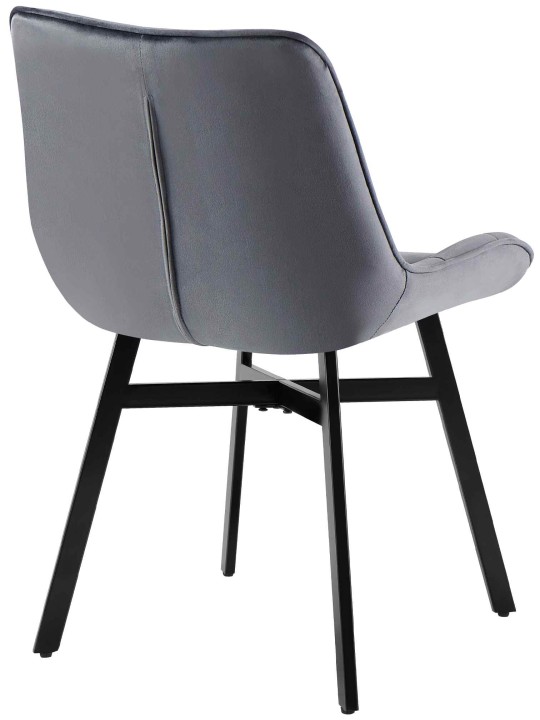 Cadeira Colby veludo, cinza escuro