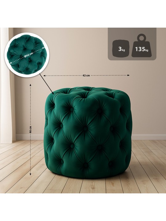 Banqueta Drancy Veludo M, verde escuro Banqueta Drancy Veludo M, verde escuro