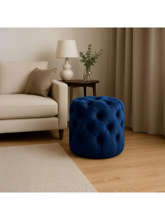 Banqueta Drancy Veludo M, azul Banqueta Drancy Veludo M, azul