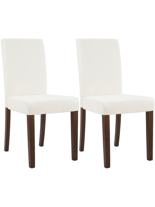 Conjunto de 2 cadeiras para sala de jantar Ina Cord antigo escuro, creme Conjunto de 2 cadeiras para sala de jantar Ina Cord antigo escuro, creme