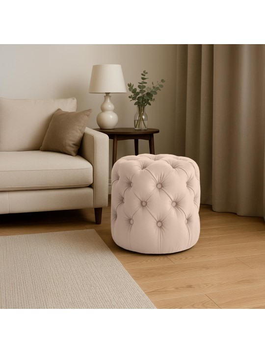 Banqueta Drancy Veludo M, creme Banqueta Drancy Veludo M, creme
