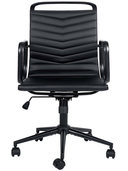 Cadeira de escritório Bakers de couro sintético, preto