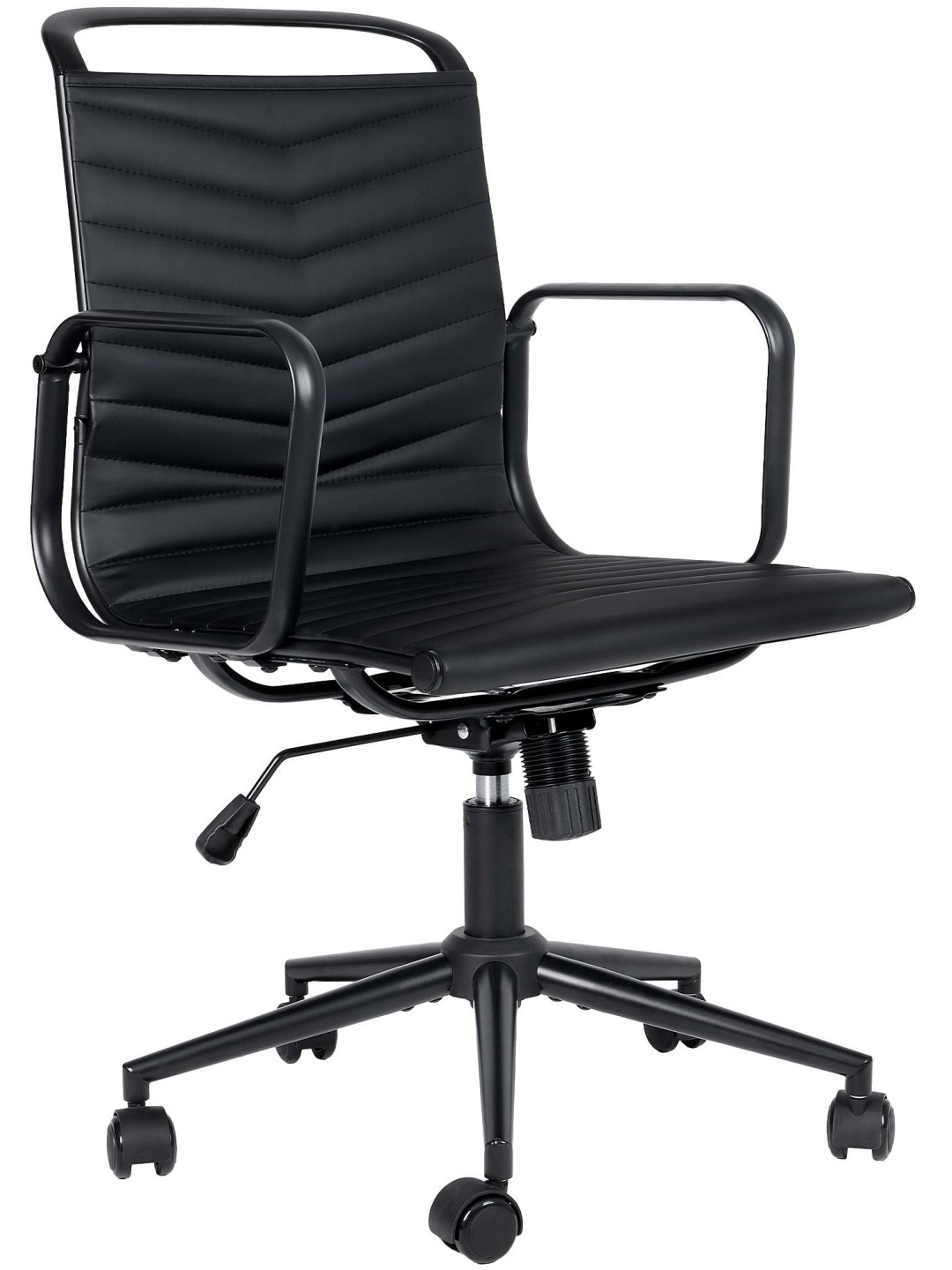 Cadeira de escritório Bakers de couro sintético, preto