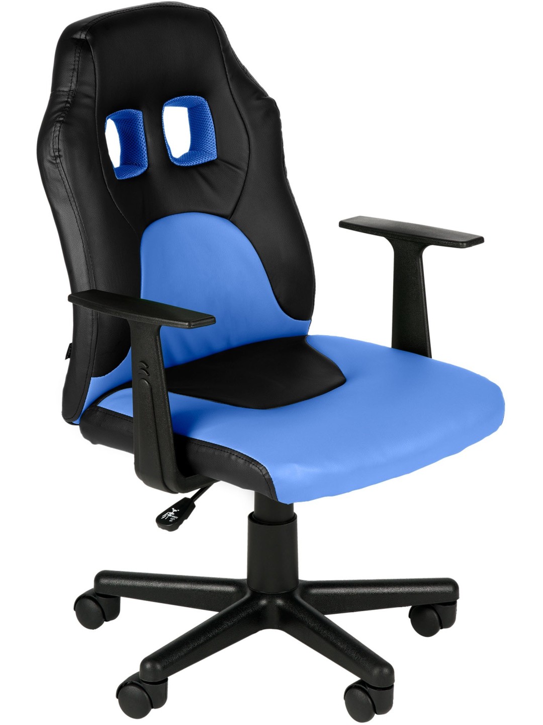 Cadeira de escritório infantil divertida, preto/azul