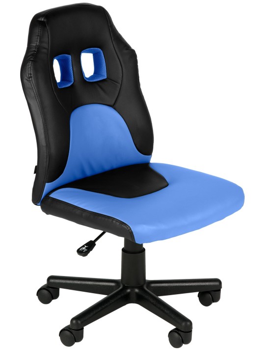 Cadeira de escritório infantil divertida, preto/azul