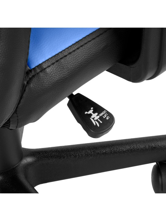 Cadeira de escritório infantil divertida, preto/azul