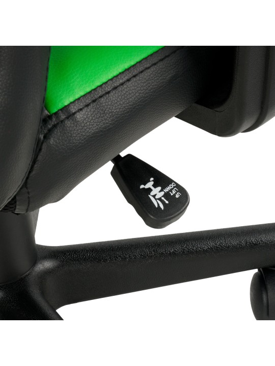 Cadeira de escritório infantil divertida, preto/verde