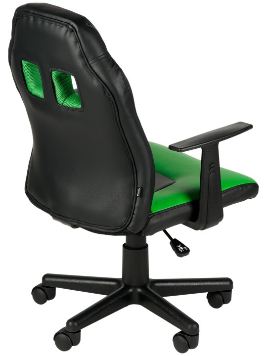 Cadeira de escritório infantil divertida, preto/verde