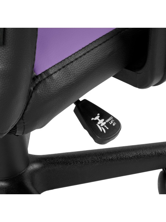 Cadeira de escritório infantil divertida, preto/lilás