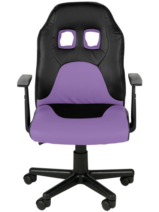 Cadeira de escritório infantil divertida, preto/lilás
