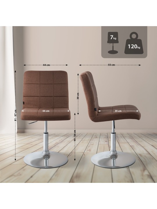 Cadeira Ricky tecido, castanho Cadeira Ricky tecido, castanho