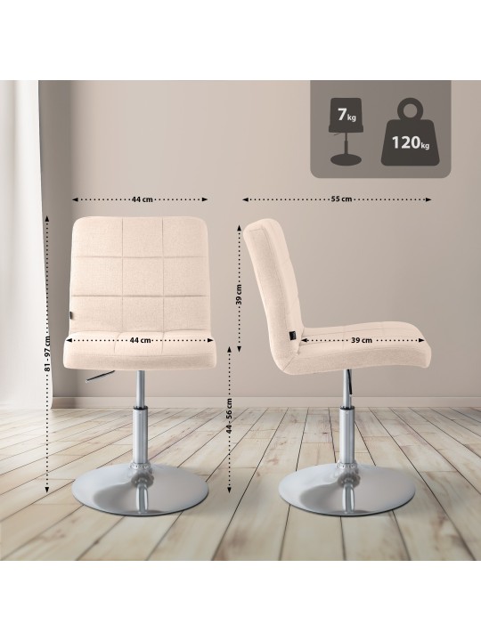 Cadeira Ricky tecido, creme Cadeira Ricky tecido, creme